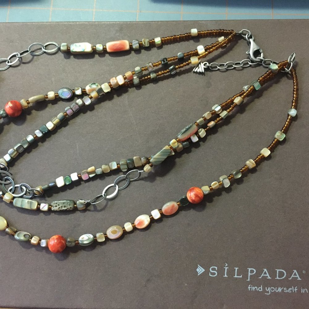 SILPADA SS .925  BEADED NECKLACE
